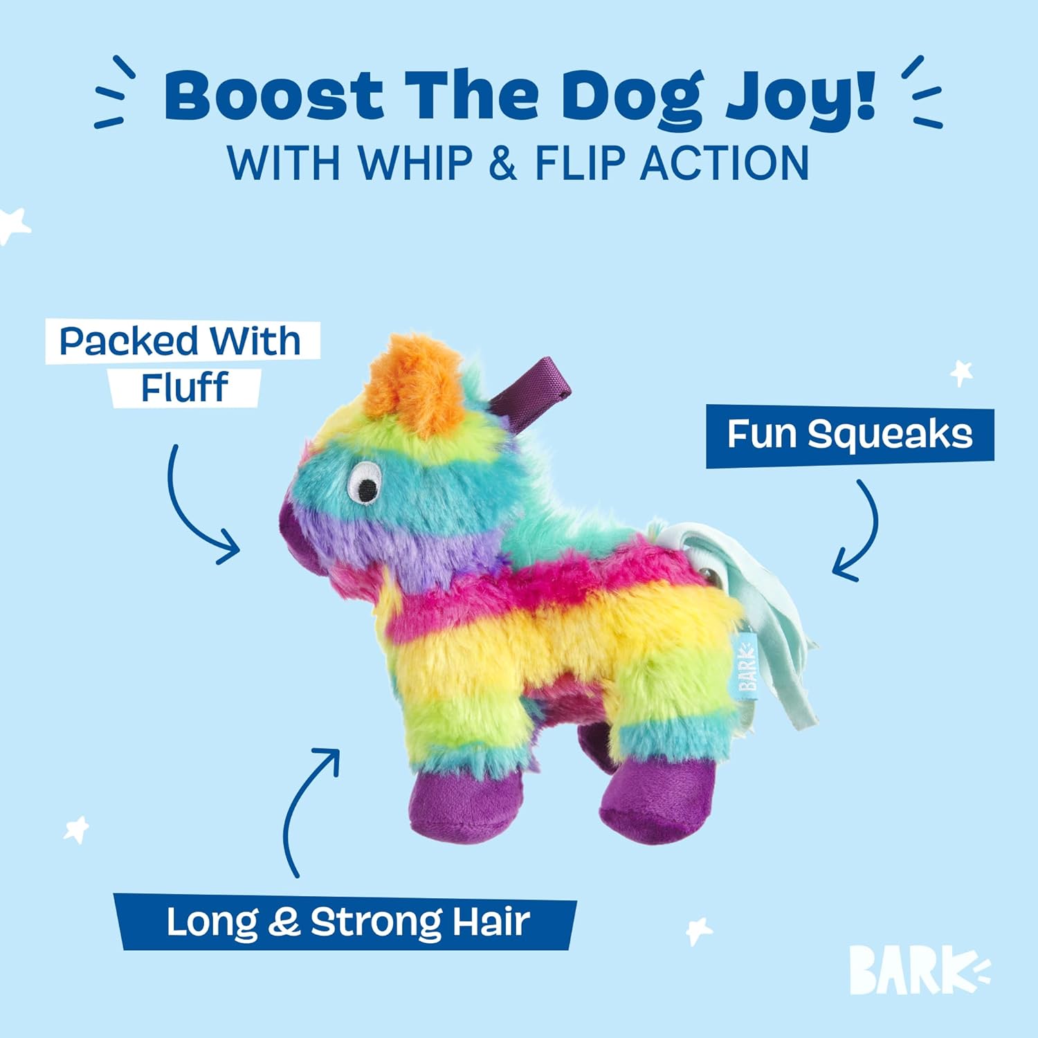 BARK Renta Pinata Plush and Squeak Chew Dog Toy