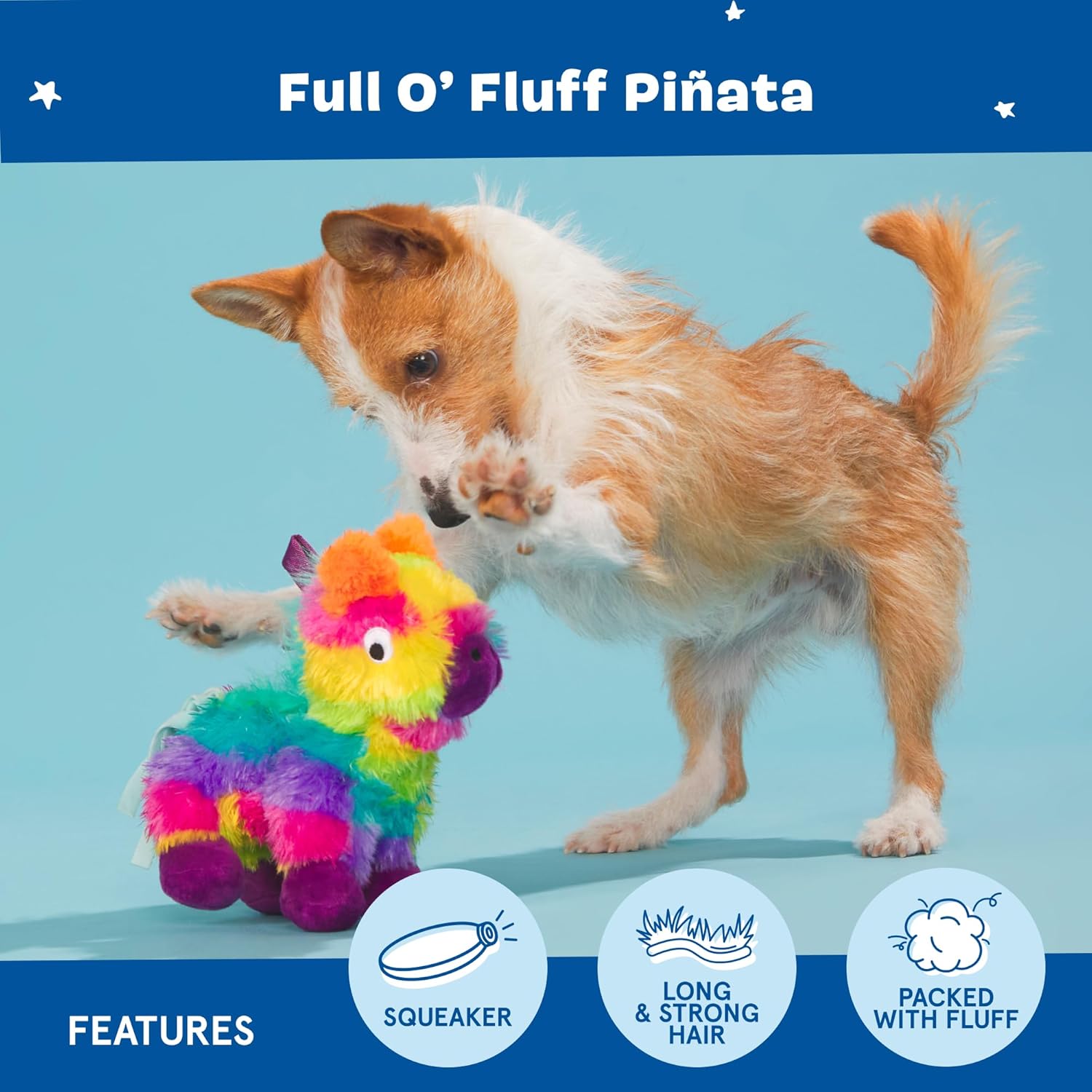 BARK Renta Pinata Plush and Squeak Chew Dog Toy