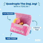BARK Barker’s Dozen Donuts Plush 4-in-1 Dog Toy