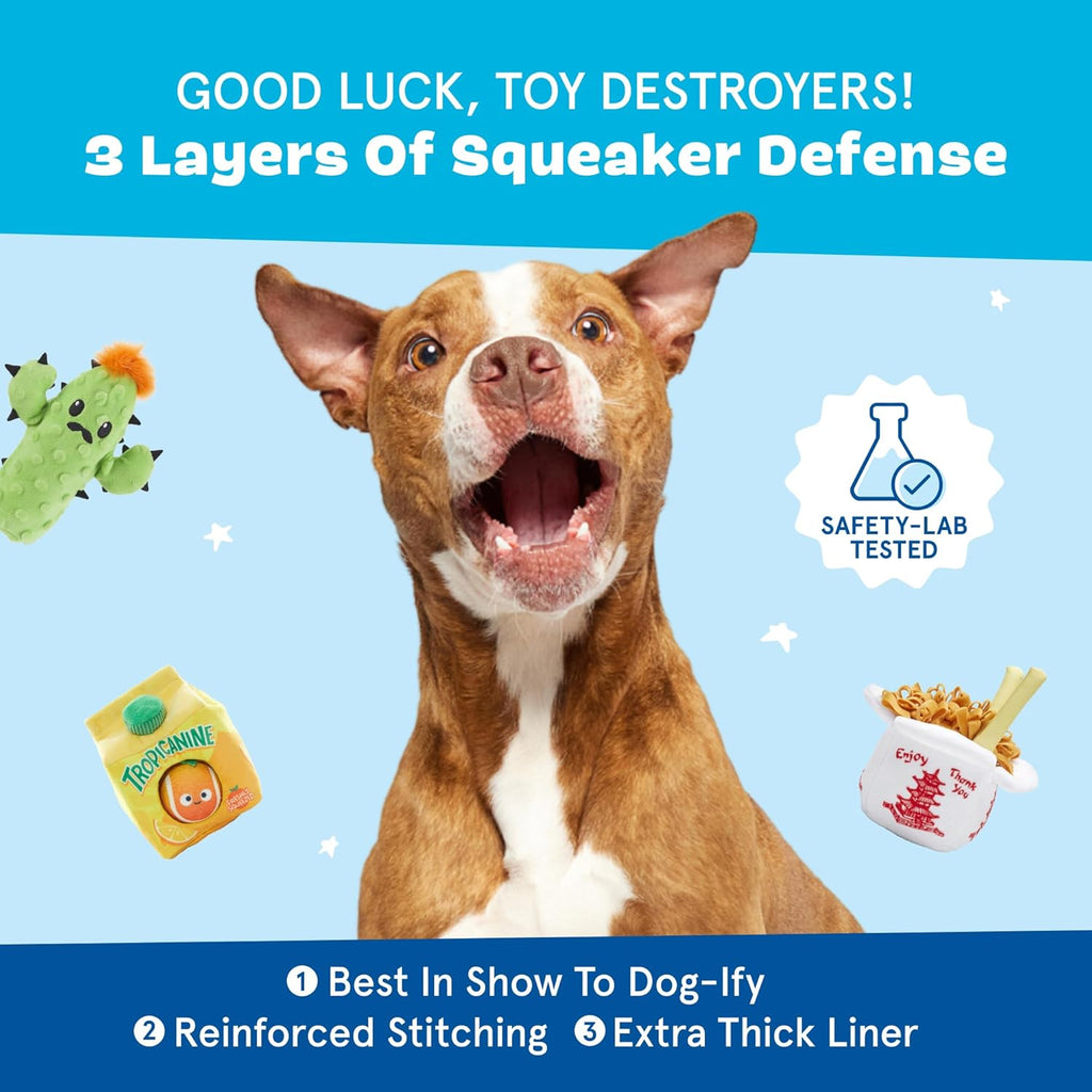 BARK Barker’s Dozen Donuts Plush 4-in-1 Dog Toy