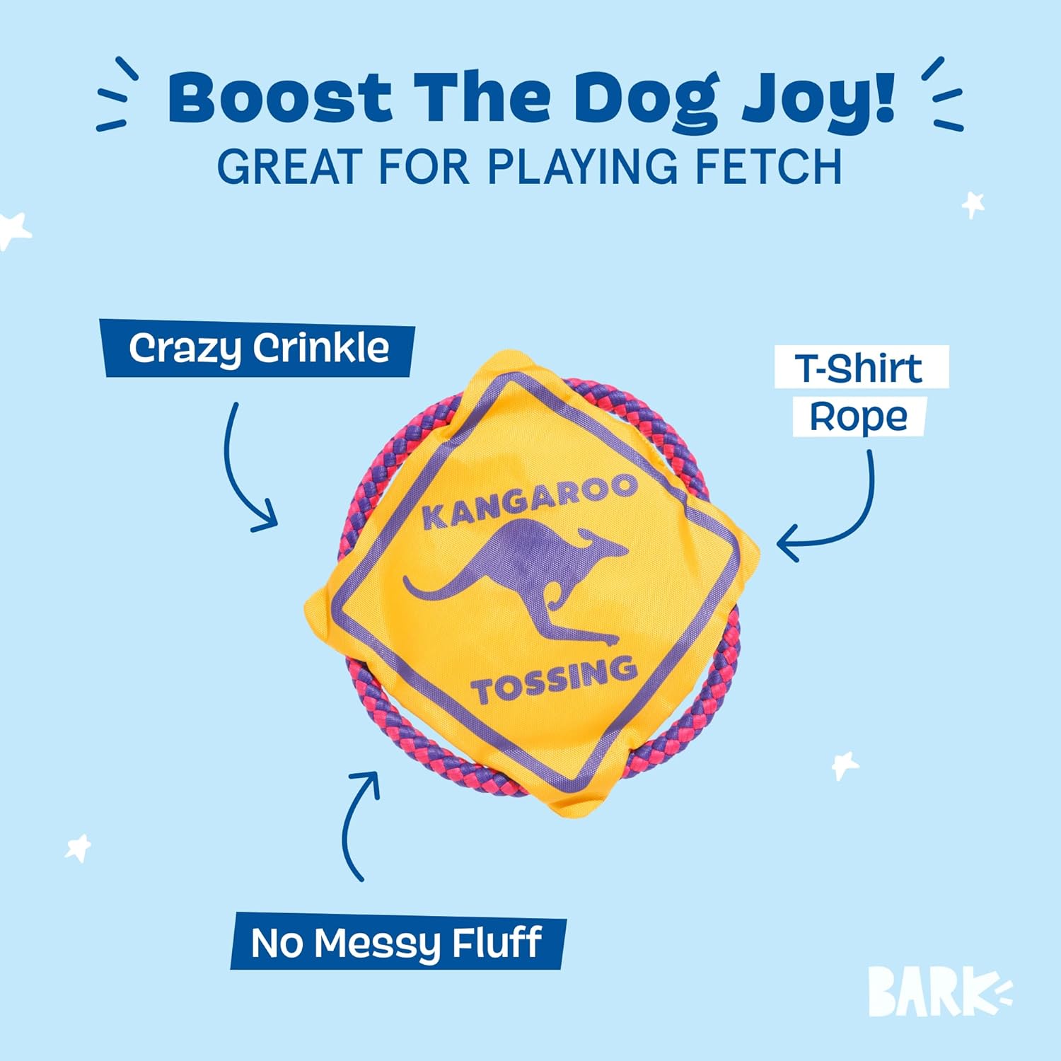 BARK Kangaroo Tossing Dog Toy