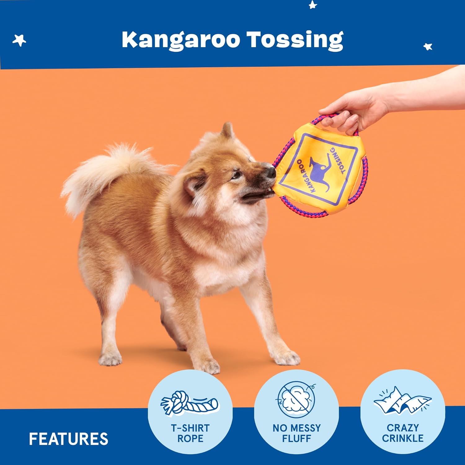 BARK Kangaroo Tossing Dog Toy