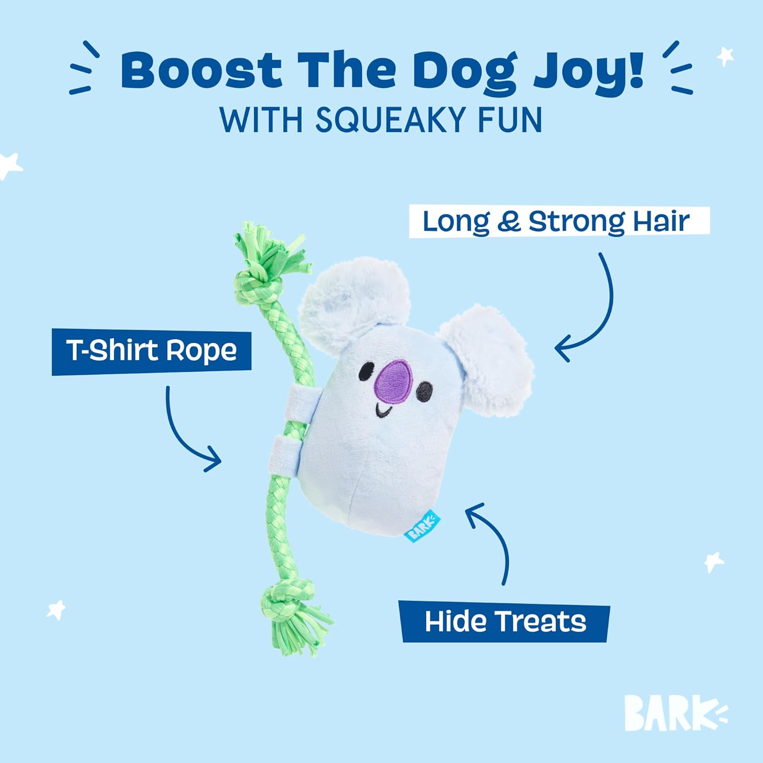 BARK Koa Koala Plush Dog Toys