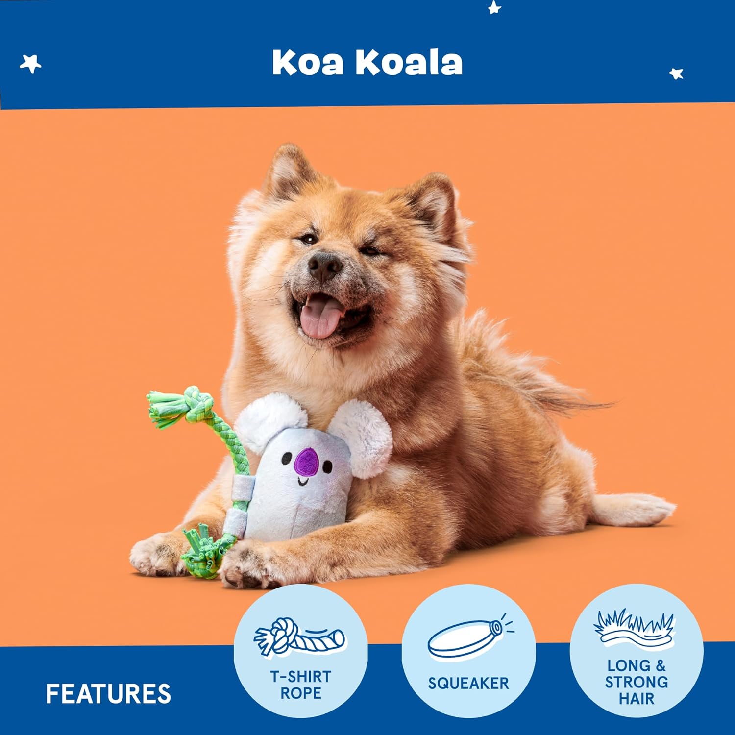 BARK Koa Koala Plush Dog Toys