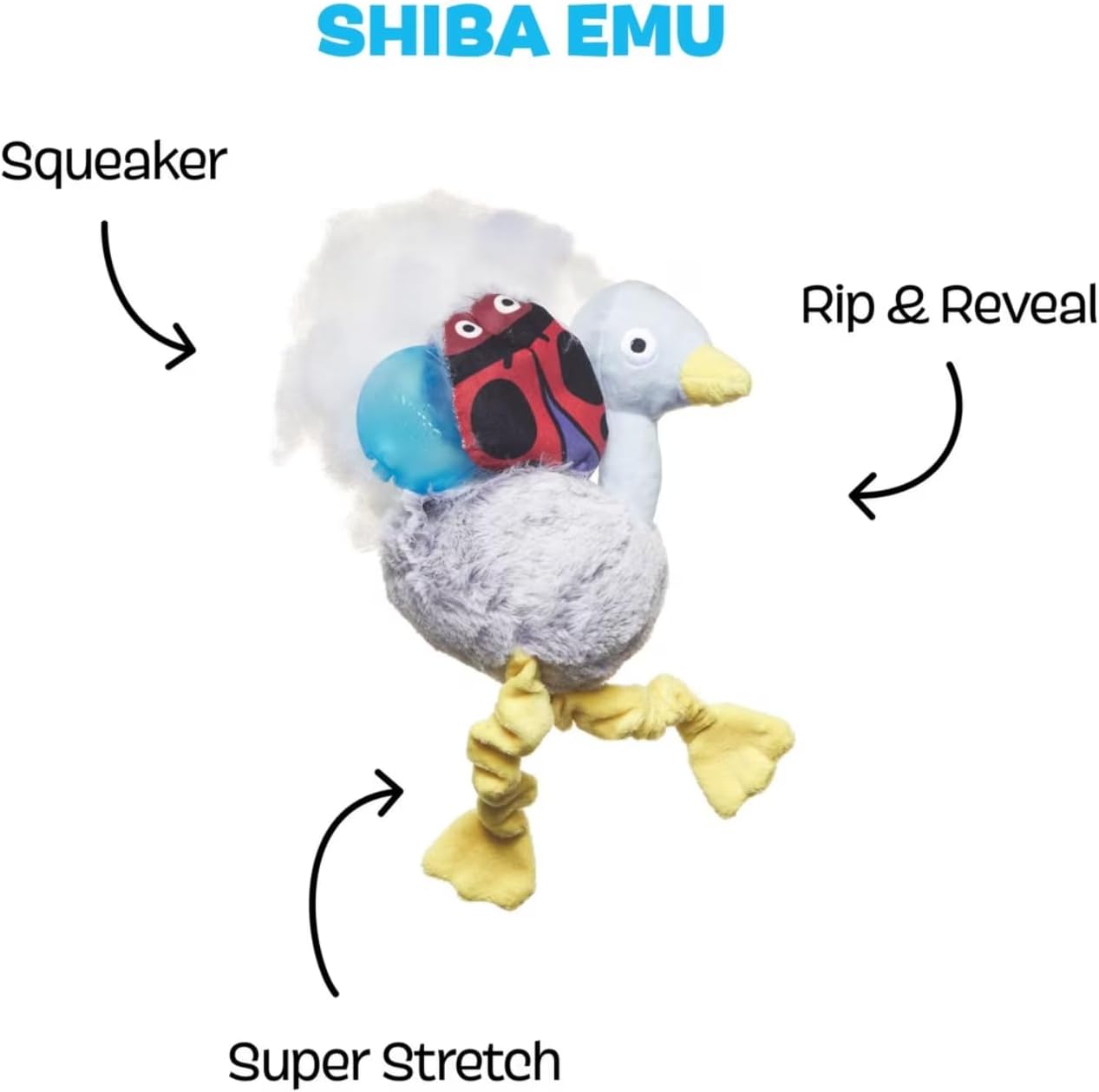 BARK Shiba Emu Dog Toy