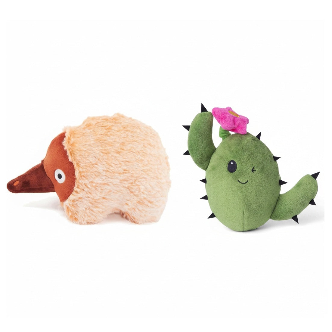 Edna Echidna and Consuela the Cactus Plush Dog Toy Bundle