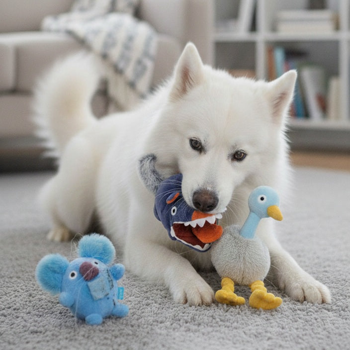 Kouddly Koala Small,Tasmanian Neville and Shiba Emu Dog Toys Bundle